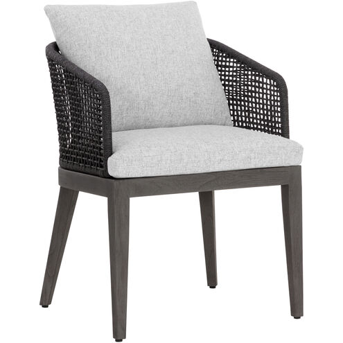 Capri Smoke Grey / Copacabana Marble Outdoor Dining Armchair